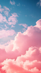 Fototapeta premium Pink clouds in the sky