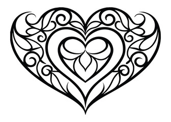 Detail intricate heart cut patterns