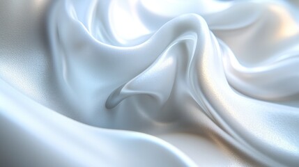 Obraz premium Elegant White Silk Drape