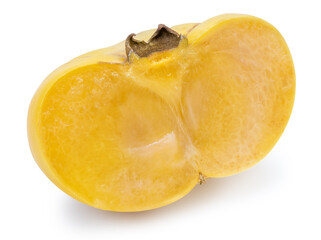 Gold apple fruit or Diospyros decandra, a tropical fruit plant with a beautiful yellow color and a strong elegant aroma isolate on white background.