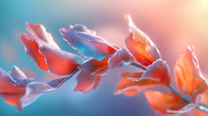 Fototapeta premium Colorful Abstract Floral Composition with Soft Background Effect