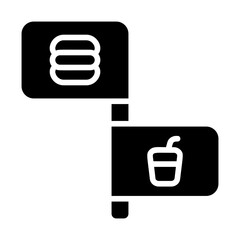 Restaurant Sign Solid Icon