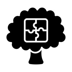 Tree Idea Solid Icon