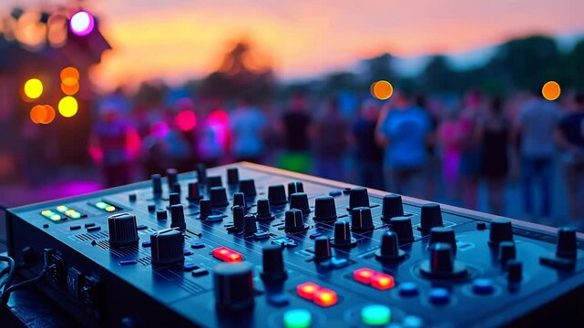 DJ Mixer at Outdoor Festival