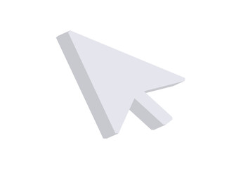 A large, simple cursor icon pointing upwards. suitable for tech and computer themes.