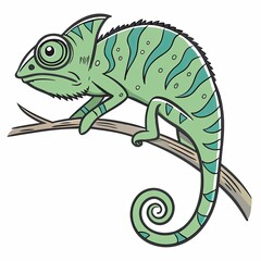 Obraz premium Chameleon on a branch