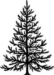 Christmas tree silhouette
