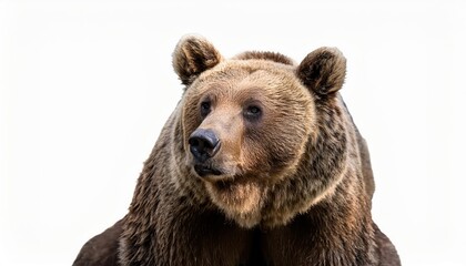 Isolated White Bear on Clean Background, Majestic Solitude Amidst Elegant Fur and Sharp Details, Evoking a Sense of Serenity and Tranquility.