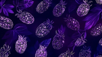 Stunning Purple Berry Pattern with Intricate Details