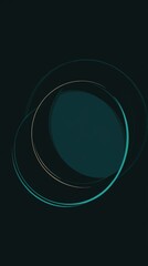 Abstract Circles on Dark Teal Background