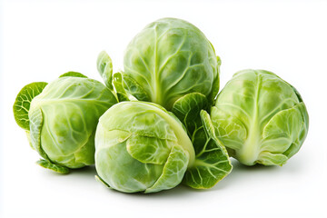 Fototapeta premium Fresh bright green Brussels sprouts ready for cooking and perfect for healthy meals with their crisp texture and nutritious benefits