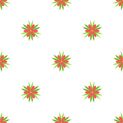 Tender seamless pattern with abstract flowers on white background. Endless Design ideal for Fabric, Wrapping Paper. spring summer Garden