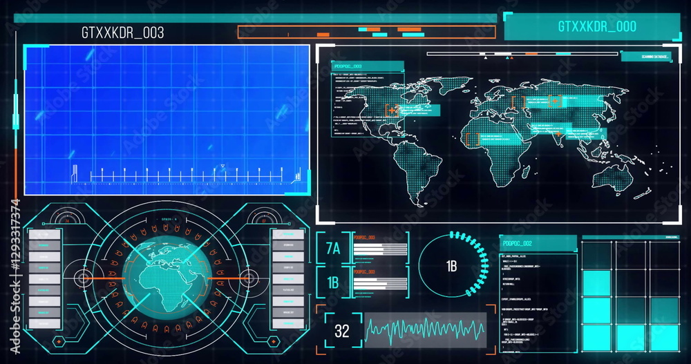 Poster image of scope scanning and data processing over screens
