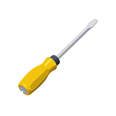 Yellow-handled screwdriver tool