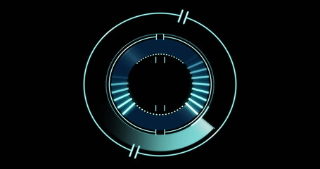 Image of scope scanning moving over black background