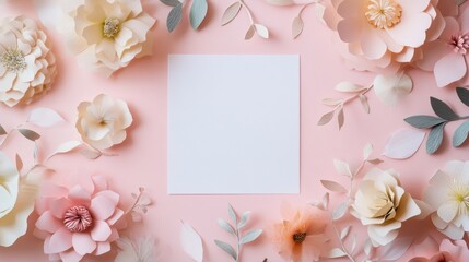 Creating floral invitations home studio graphic design elegant environment overhead view nature inspired