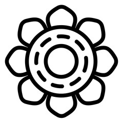 Obraz premium Rangoli Line Icon