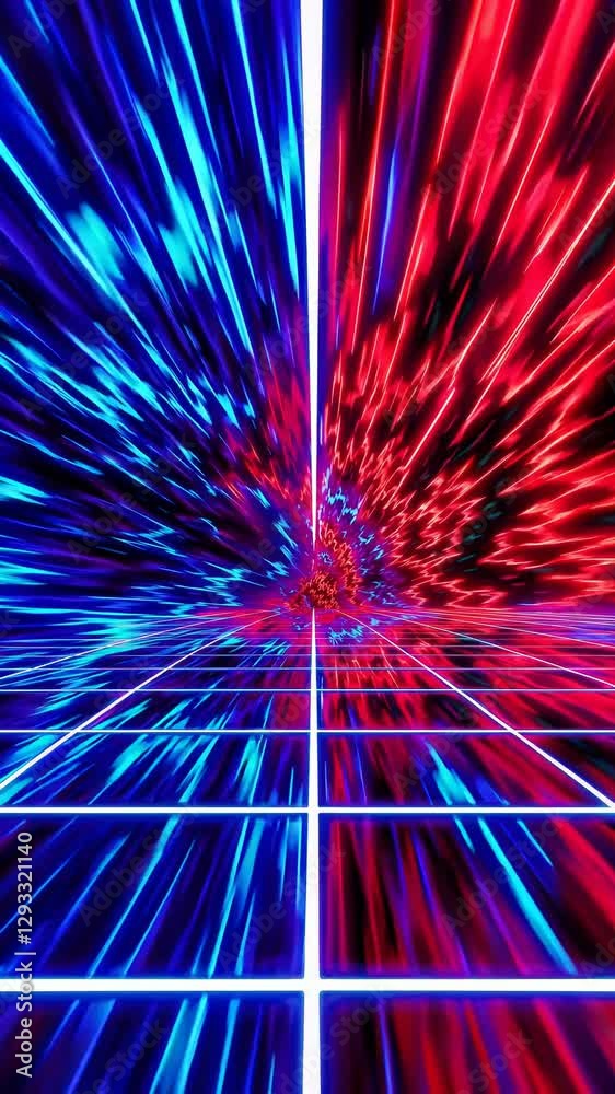 Poster abstract blue background with rays