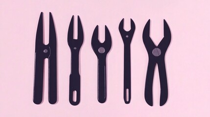 Various hand tools arranged neatly on a pastel background showcasing their designs and types for an engaging DIY project