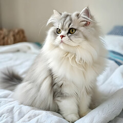 Fototapeta premium A beautiful fluffy cat