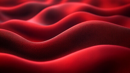 Close-up Red Sport Clothing Fabric Texture - Abstract Background for Athletic and Sportswear Design
