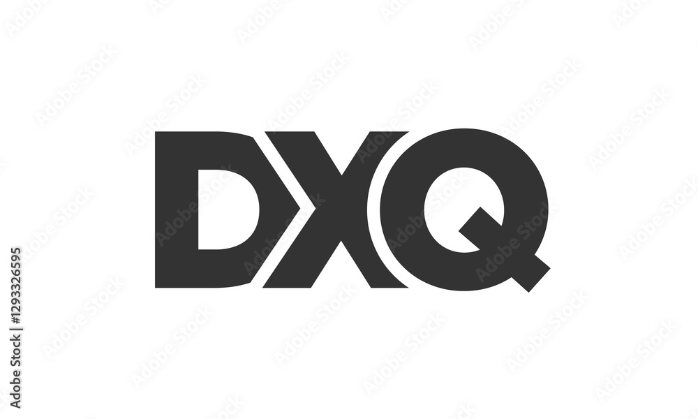 Fototapete DXQ logo design template with strong and modern bold text. Initial based vector logotype featuring simple and minimal typography. Trendy company identity.