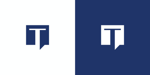 Fototapeta premium The T consulting logo design is simple and professional