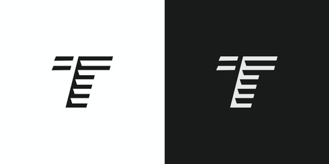 The T ladder logo design is modern and professional © Rusly