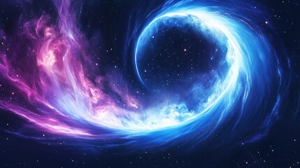 Obraz premium Cosmic swirl nebula, space background, energy, science fiction art