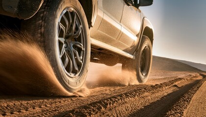 Feel the power of the SUV on rough roads.  