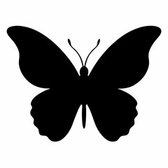 butterfly silhouette vector on white