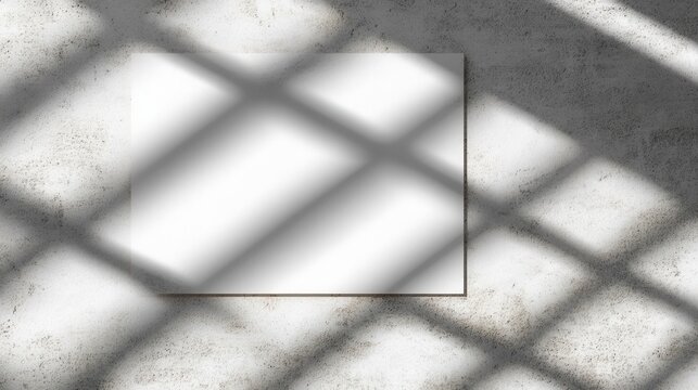 Blank white space with shadows on wall.