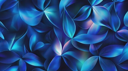 Stunning Abstract Blue Floral Graphic Design