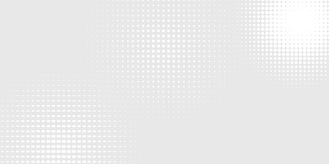 Dot white gray wave light technology texture background. halftone modern