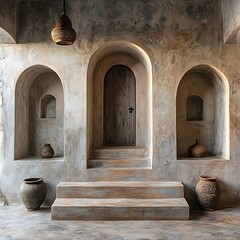 Naklejka premium Desert Courtyard Entrance