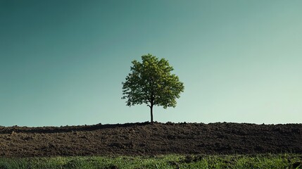 Arbor Day,Tree Planting Day,EARTH Day,Planting a Tree on Soil with a Green Background for an Environment Day Concept. Featuring a Green Plant in Hand Near Small Trees Growing shovel in the soil