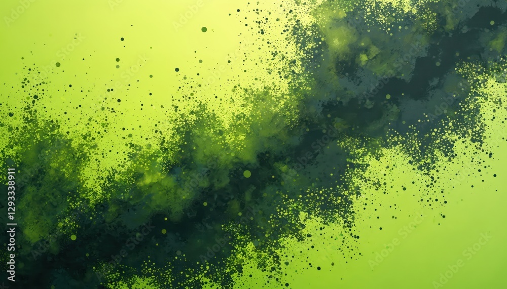 Poster abstract background with green and black shades. it looks like mix of watercolor splash and dark clo