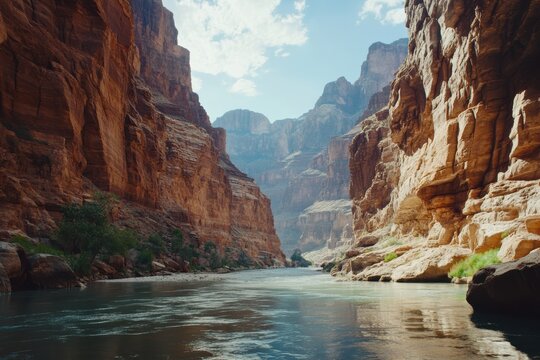 Exploring the grand canyon a scenic river adventure arizona photography natural landscape wide-angle view outdoor beauty