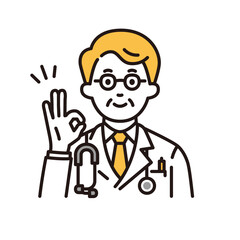 OKサインを出す医者