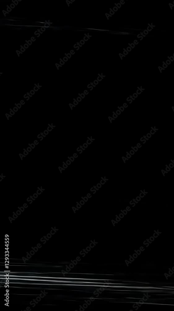 Poster light trails converging in parallel motion across black backdrop, generating dynamic abstract visual