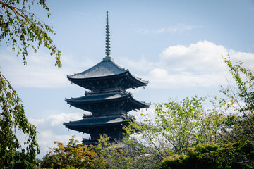 Pagoda in a temple in Kyoto, Japan