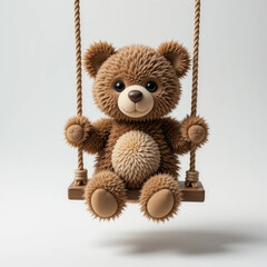 Obraz premium teddy bear on a wooden chair