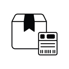 Shipping label vector icon