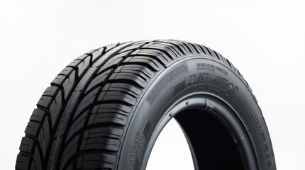 Close-up Studio Photograph of Car Tire Tread Pattern