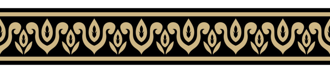 Vintage ornamental border design with ethnic pattern.