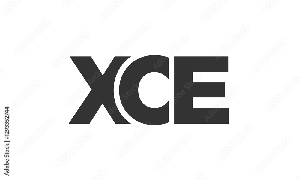 Fototapete xce logo design template with strong and modern bold text. initial based vector logotype featuring s