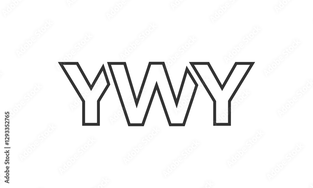 Fototapete ywy logo design template with strong and modern bold text. initial based vector logotype featuring s