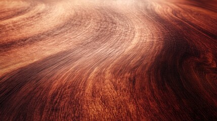 Fototapeta premium Rich, dark wood grain texture with swirling patterns and warm lighting.
