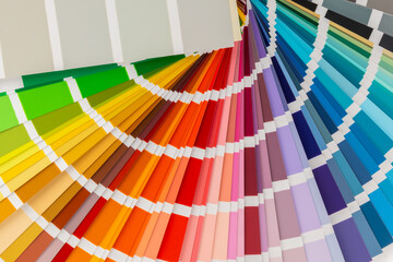Color palette isolated on white background. Color palette guide. paper catalog of rainbow color....