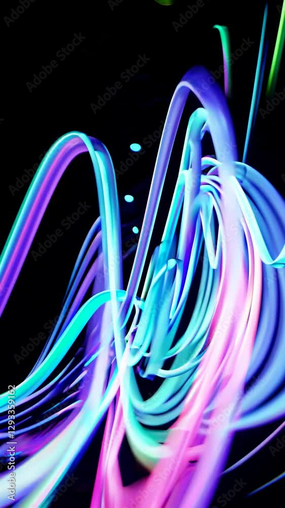 Poster abstract blue background with lines